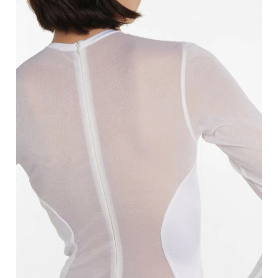Alaïa Crêpe Silk-blend Bodysuit - Image 3