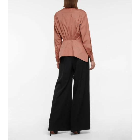 Alaïa Cotton Poplin Peplum Shirt - Image 2