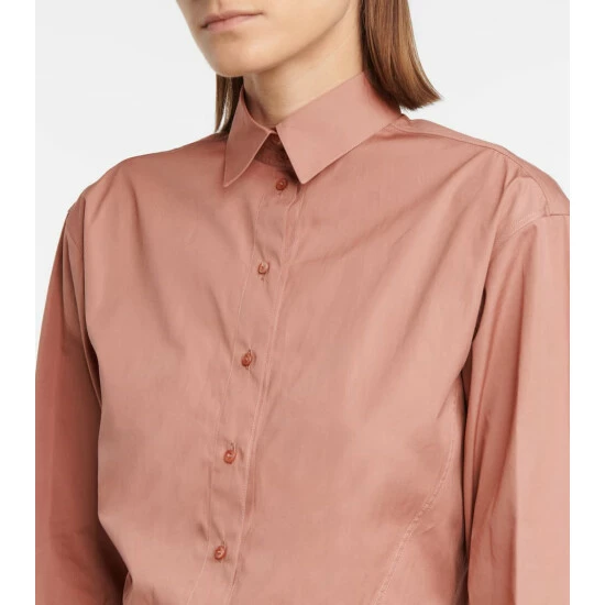Alaïa Cotton Poplin Peplum Shirt - Image 3