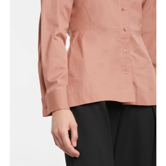 Alaïa Cotton Poplin Peplum Shirt - Image 4