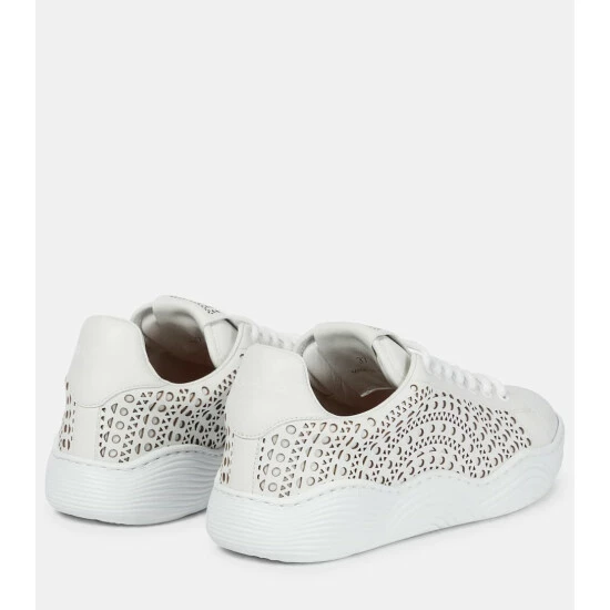 Alaïa Lazer-cut Leather Sneakers - Image 2