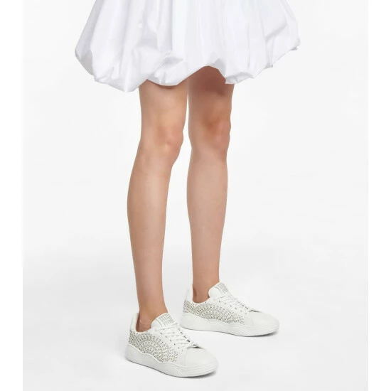 Alaïa Lazer-cut Leather Sneakers - Image 3