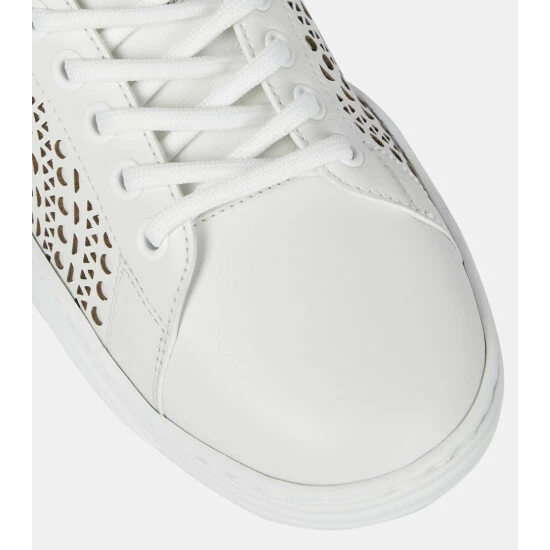Alaïa Lazer-cut Leather Sneakers - Image 5