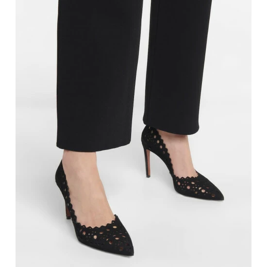 Alaïa Laser-cut Suede Pumps - Image 3
