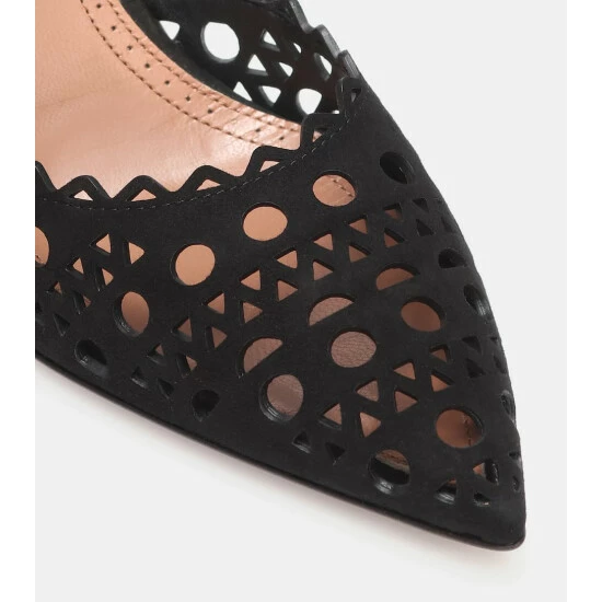 Alaïa Laser-cut Suede Pumps - Image 5