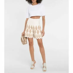 Alaïa High-rise Jacquard Shorts