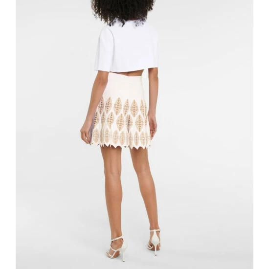 Alaïa High-rise Jacquard Shorts - Image 2