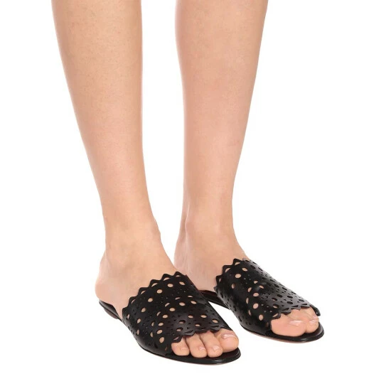 Alaïa Leather Sandals - Image 3