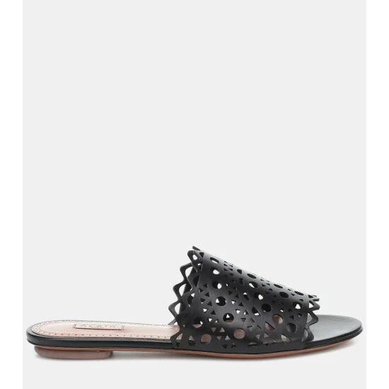Alaïa Leather Sandals - Image 4