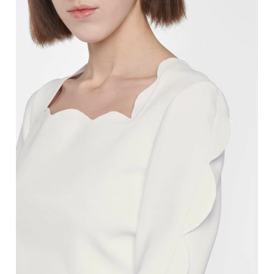 Alaïa Scalloped Stretch-knit Sweater - Image 4