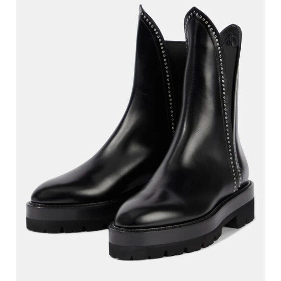 Alaïa Studded Leather Chelsea Boots - Image 4