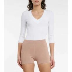 Alaïa High-rise Knit Shorts