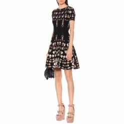 Alaïa Bombe Suede Wedge Sandals