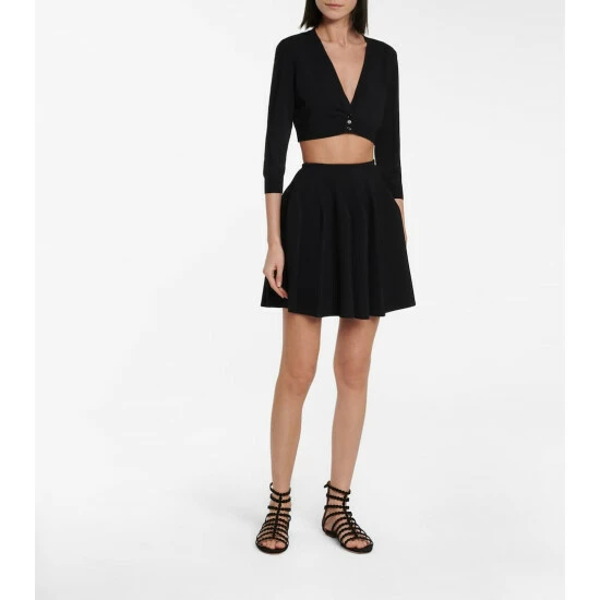 Alaïa Laser-cut Suede Sandals