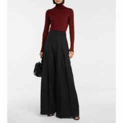 Alaïa High-neck Wool-blend Bodysuit