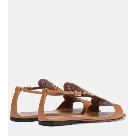 Alaïa Laser-cut Leather Sandals - Image 2