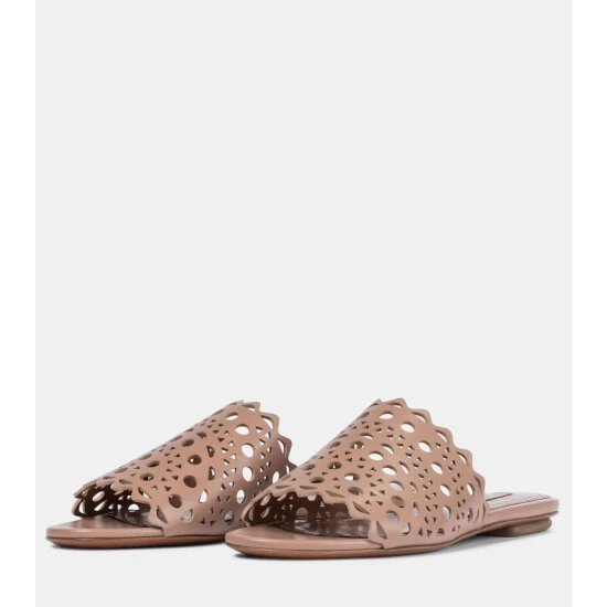 Alaïa Leather Sandals - Image 4