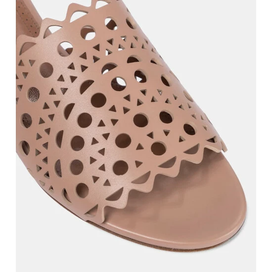 Alaïa Leather Sandals - Image 5