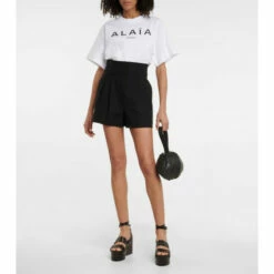 Alaïa High-rise Cotton Shorts