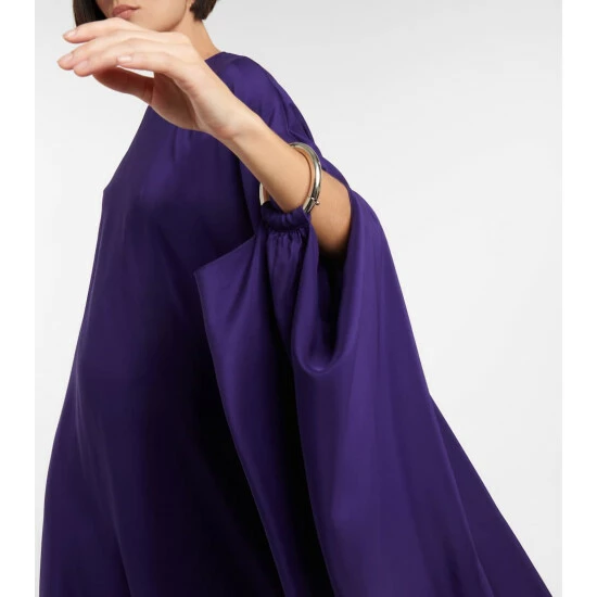 Alaïa Silk Georgette Kaftan Maxi Dress - Image 3