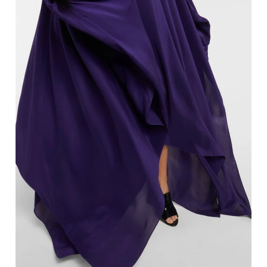 Alaïa Silk Georgette Kaftan Maxi Dress - Image 4