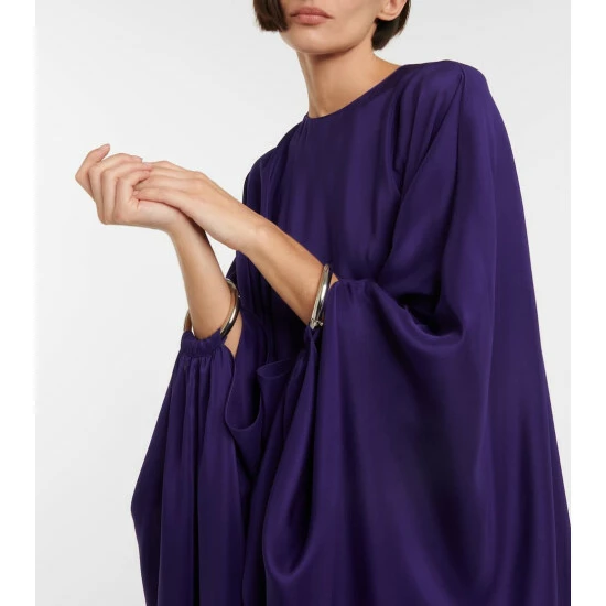 Alaïa Silk Georgette Kaftan Maxi Dress - Image 6