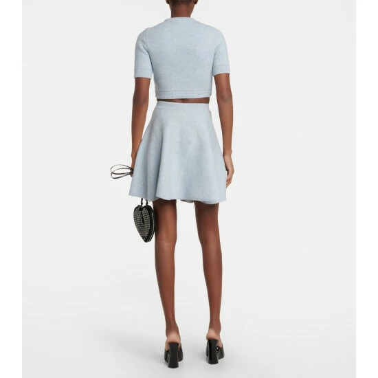 Alaïa Knitted Wool Miniskirt