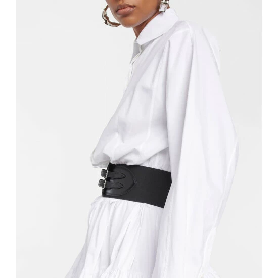 Alaïa Belted Cotton Poplin Shirt - Image 4
