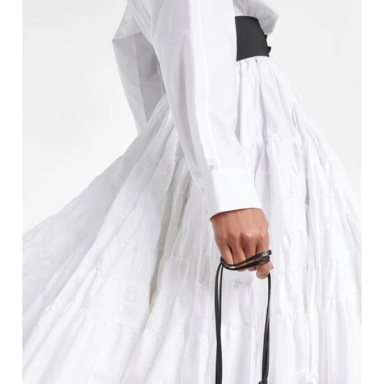 Alaïa Belted Cotton Poplin Shirt - Image 5