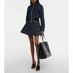 Alaïa Paneled Denim Miniskirt