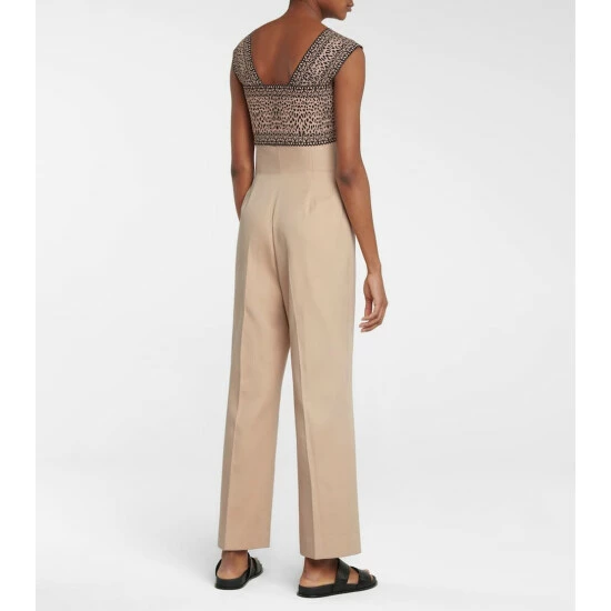 Alaïa High-rise Cotton Gabardine Pants - Image 2