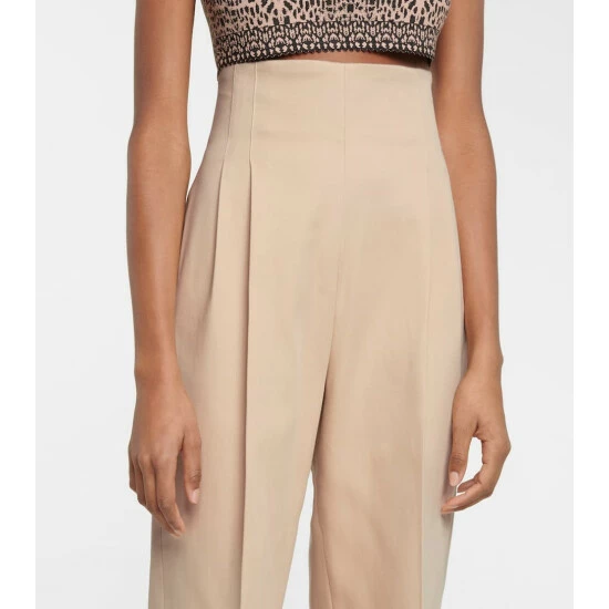 Alaïa High-rise Cotton Gabardine Pants - Image 3
