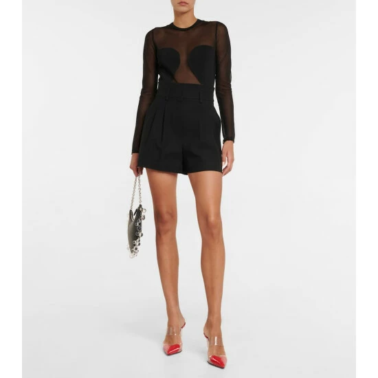 Alaïa Cœur Patent Leather And PU Mules