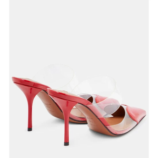 Alaïa Cœur Patent Leather And PU Mules - Image 2