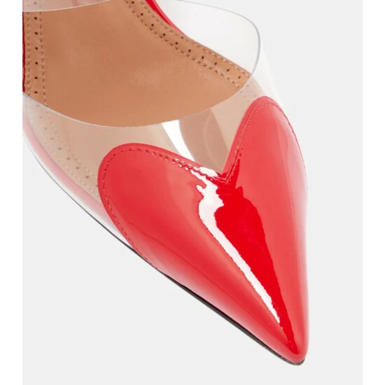 Alaïa Cœur Patent Leather And PU Mules - Image 5