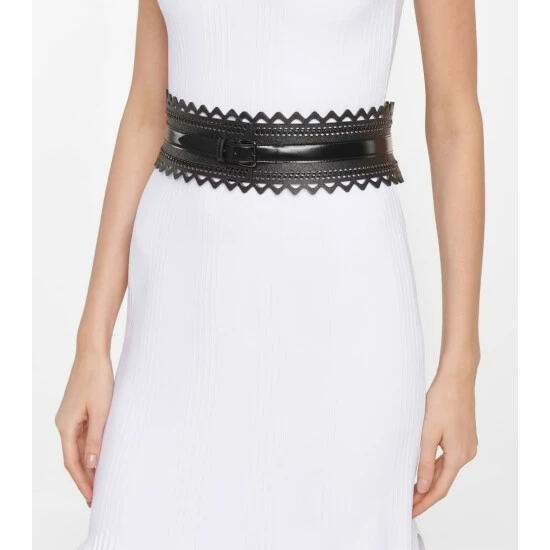 Alaïa Laser-cut Leather Corset Belt