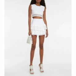 Alaïa Openwork Knit Miniskirt