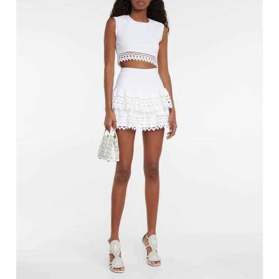 Alaïa Openwork Knit Miniskirt