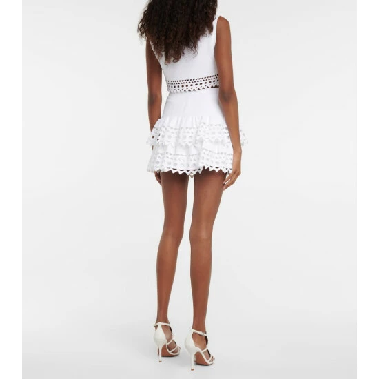 Alaïa Openwork Knit Miniskirt - Image 2