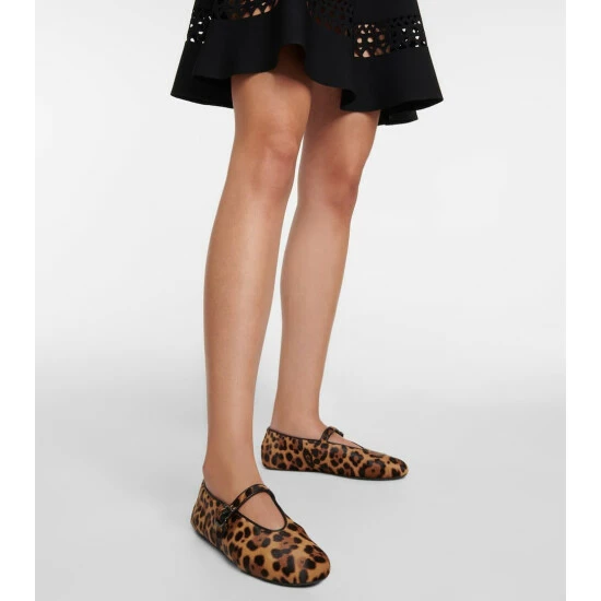 Alaïa Leopard-print Calf Hair Flats - Image 3
