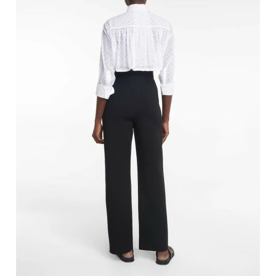 Alaïa Cropped Broderie Anglaise Cotton Shirt - Image 2