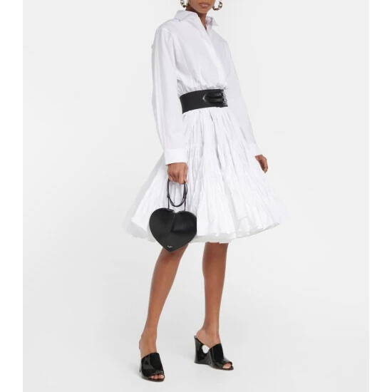 Alaïa Tiered Cotton Midi Skirt