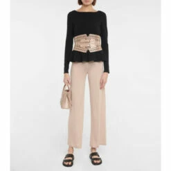 Alaïa Peplum Wool-blend Sweater