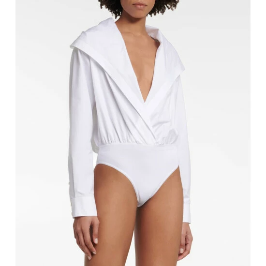 Alaïa Cotton Hooded Bodysuit - Image 2