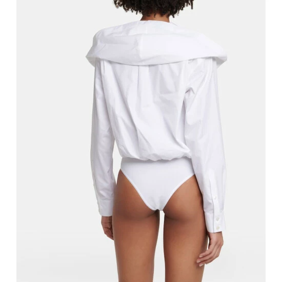 Alaïa Cotton Hooded Bodysuit - Image 3