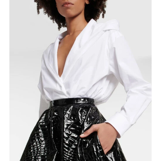 Alaïa Cotton Hooded Bodysuit - Image 4