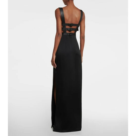 Alaïa Leather-trimmed Cutout Gown - Image 2