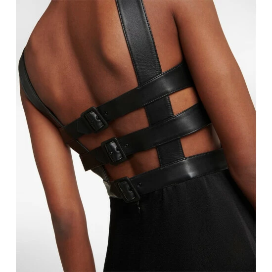 Alaïa Leather-trimmed Cutout Gown - Image 5