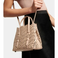 Alaïa Le Mina 20 Vienne Wave Leather Tote Bag