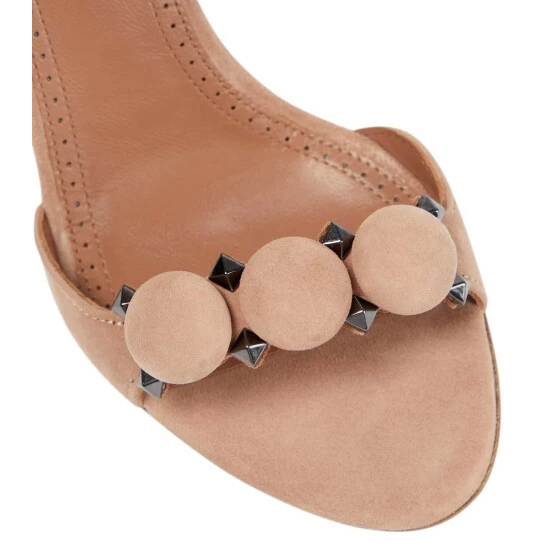 Alaïa La Bombe 90 Suede Sandals - Image 4